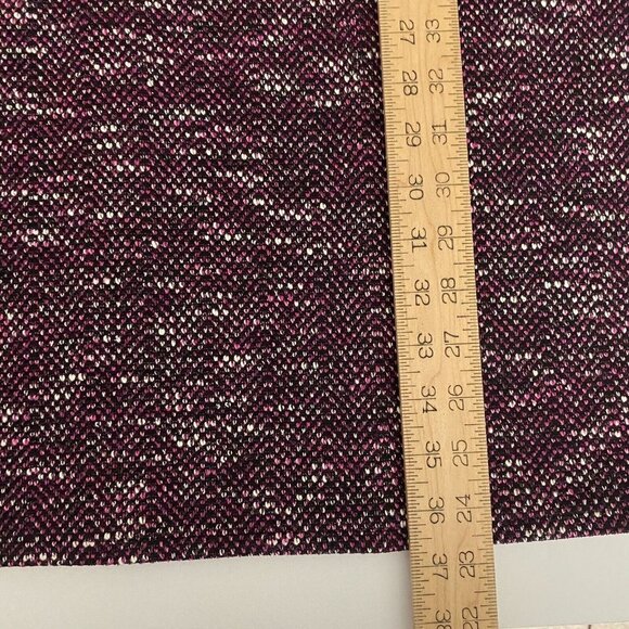Ann Taylor Tweed Puff Sleeve Dress Size 14P Purple Short Sleeve - Picture 9 of 10